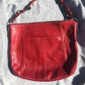 Coach Designer Slouch Tote Bag / Purse in Red
